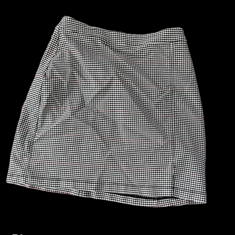 Hollister black and white plaid pencil skirt size small